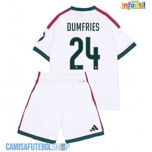 Camisa de time de futebol Real Madrid Denzel Dumfries #24 Replicas 1º Equipamento Infantil 2026-27 Manga Curta (+ Calças curtas)